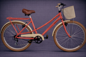 Bicicleta Bella Retro Aero ARO 26 - COD.359-24 - Salmão
